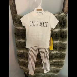 NEW 🌸 “Dad’s bestie” Kids Rae Dunn pyjama set